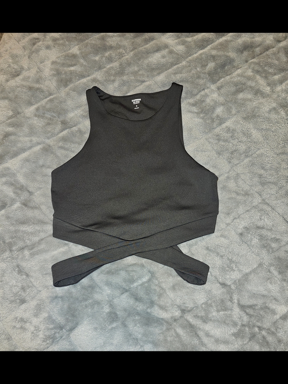 NWT Express Black Cross-Front Athletic Tank